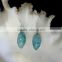 Dominic Larimar Earrings, Designer Sterling Silver Larimar Earrings, Larimar Gemstone Sterling Siilver Earrings