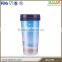 Custom Double Wall Plastic Coffee Mug With Color Paper Inserted