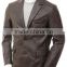 OEM Custom Fashionable Colorful Ribbed Hem Bomber Leather Jacket For Men