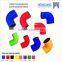 1 1/2" 38mm Straight Silicone Rubber Turbo Coupler Joiner Hose Blue