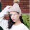 Best selling 2015 Girls Winter Knitted Wool Hats With Fur Poms/winter hat