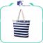 Utility cotton canvas rope handle beach bag, canvas tote bag with cotton rope handles wholesale