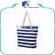 Utility ladies canvas handled tote bag, custom print beach bag with rope