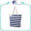 Utility cotton canvas rope handle beach bag, canvas tote bag with cotton rope handles wholesale