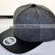 blank wool snapback with leather brim