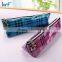 8'' Prety Pink Glitter Pencil Pouch Triangle Shape With Zipper