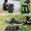 Foldable solar charger 24W 4A outdoor solar backpack solar panel charger usb battery charging for phone Power Bank & Pad