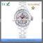 FS FLOWER - shining white ceramic lady watch