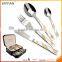 Gold cutlery, wholesale restaurant gold flatware, dubai dinnerware set