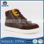 2016 Wholesale Kids Lace-up Brown and Yellow Mix Color Casual Shoes