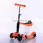 Hot sale adult scooter with CE EN71 3 wheel folding manual pedal push 120/80mm kids kick scooter