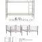 Hot sale school or home or dormitory Modern bunk bed metal bunk bed with good quality