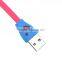 High Quality Mini Universal With Smile Face Led Light Usb Cable for Android Phone Android Data Cable