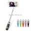 The newest design mini colorful folding selfie stick compatible with various models
