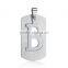 2016 Fashion square nameplate pendant necklace inlaid removed letters in 316L stainless steel