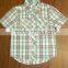 Hot Sale New Style Hawaiian Fashion Boy's Summer Short Wide Sleeve Plaid Shirt