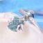 S326 Globalwin Bracelet Charm Fish Design Micro Paved Pendant Charm In Silver