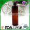 PET empty amber round 120ml plastic bottle for liquid soap