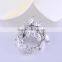 Cheap wedding brooch for women, round shape cloth flower brooch with long needle