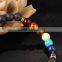2016 summer new Volcanic rock stone with multi color beads jewelry natural Rainbow stone bangle bracelets charm bracelet men