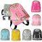 High quality Korean Splice style pu leather girl and boy school backpack bag