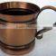 Worlds No 1 Customized Pure Solid Copper Metal Moscow Mule Mug Tableware Drinkware Cocktail Mixology Barrel Shape Dutch Style