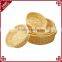 Wholesale small wickerwork fruit baskets round shape hand woven baskets