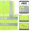 High Visibility Neon Green Safety Vest with Reflective Strips and Mesh Fabric and Pockets, ANSI/ISEA Standard | Size L