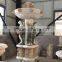 Beautiful mixed natural stone garden fountain with lady statues