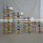 Colorful glass food jar with metal lid cealr glass jar with metal lid