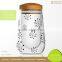 Creative Unique Design Glass Jar For Honey with Wood Lid