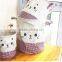 Cotton Linen Fabric Folding Laundry Hamper Collapsible Storage Basket Foldable Laundry Basket