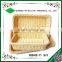 Rectangular hand weaving plastic rattan basket for bread