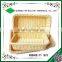 Cheap customized washable cream plastic rattan food basket for microwave