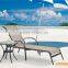 outdoor functional leisure chaise lounger in sling fabric for deck chair