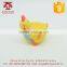 Yellow Unique Custom Ceramic Chicken Candle Holder