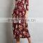 private label long sleeve floral pocket midi length fashion US size women dresses 2017 summer