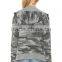 OEM Service Cheap Slim Fit Women Plain Camouflage Printed 80 Cotton 20 Polyester Hoodies With Hidden Pockets 2017