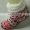 Ladies Non Slip Knitted Home Slipper fur acrylic Socks