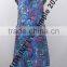 Sleeveless Round neck Printed Cotton Ladies Dress