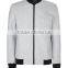 MGOO Men Custom Cotton Zip Up Coat Robbing Collar Tailored Jersey Bomber Jacket Grey Baseball Clothings