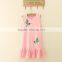 Hot Mom And Daughter Dresses Summer Sleeveless Pink Printed Mother And Kids Family Matching Clothes Design With Fish Cut