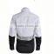 Wrinkle Free CVC Fabric Custom Designer Logo Printing for Men White Short Sleeve Shirt