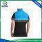 Contrast Color White Full Zip Short Sleeve Blue with Black Running Men Jacket