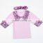 Children latest design T shirt boutique sequins shirts with headband