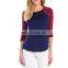 Girl New Raglan Sleeve Baseball Plain Team Sports T-Shirt