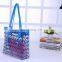 Large Fashion Stripe Zippered Top PVC Women Designers Bags
