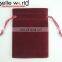 wholesale customized size colors printing flannelette jewelry drawstring velvet bag