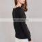 2017 Fashion Designs High Quality Soft Touch Stretch Cotton Long Sleeve Slim Fit Custom Women T Shirt
