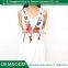 Star temperament dovetail skirt v-neck embroidery Sleeveless silk dress